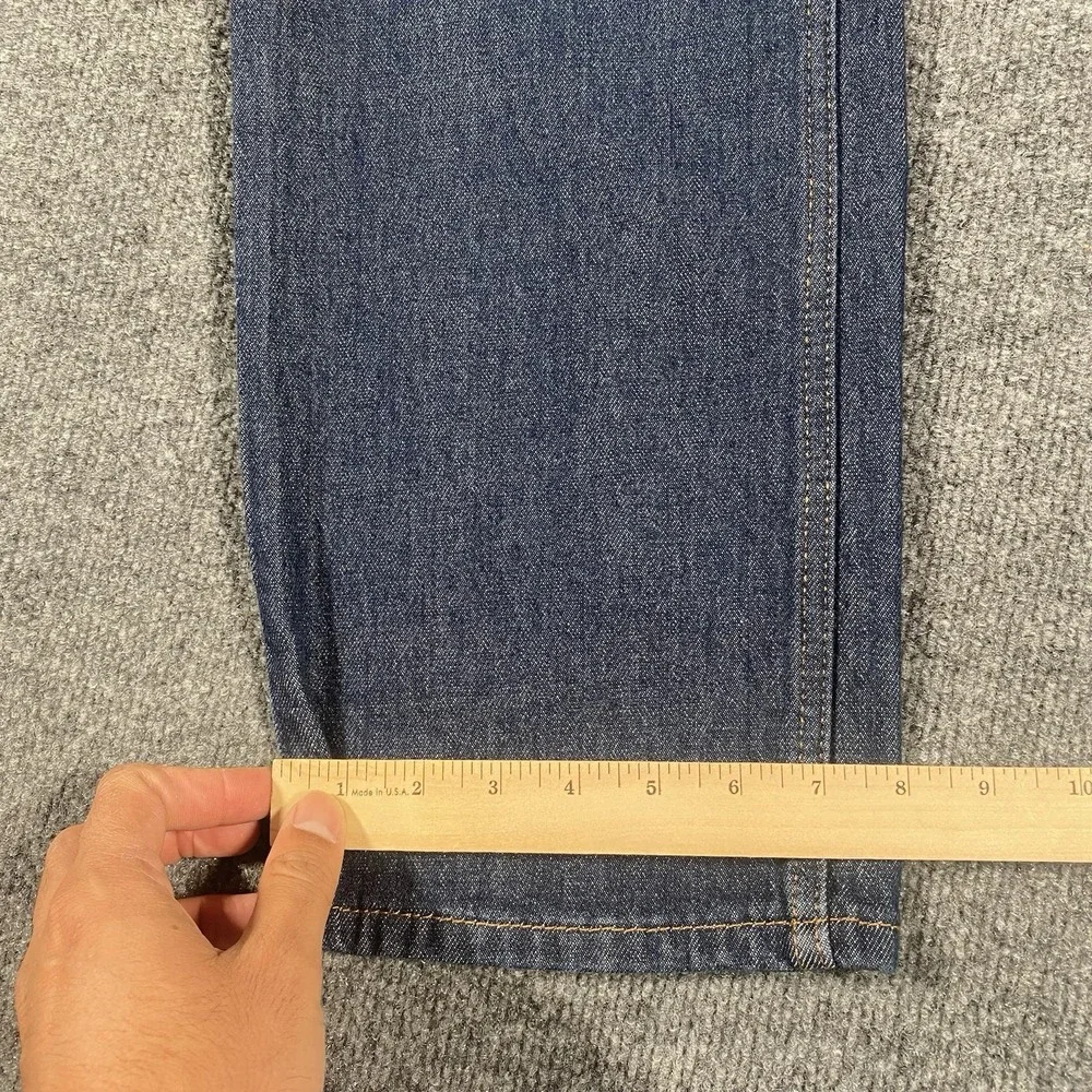 Levis Western Fit Cowboy Denim Blue Jeans Mens 33x30 Faded Whiskered Strong